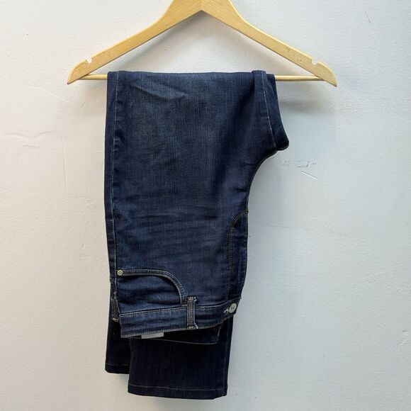 Lee Relaxed Fit Straight Leg Jeans Womens Size 12 Mid Rise Stretch Blue - Picture 6 of 16